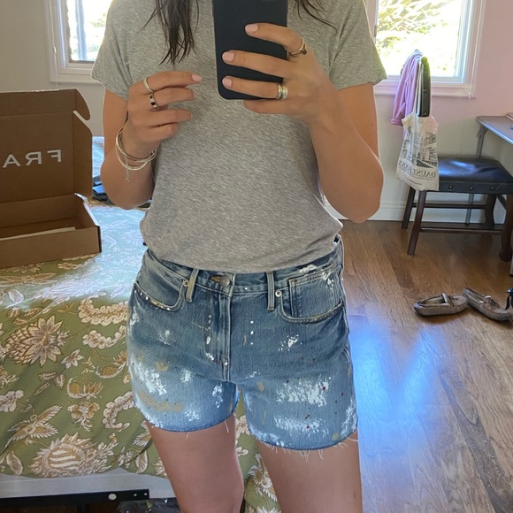 FRAME high waisted denim shorts - Picture 8 of 8